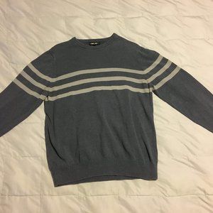 Cherokee Brand Sweater - L, Blue w/Gray Stripes